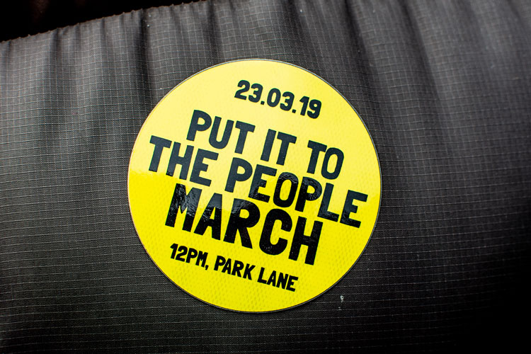 Put it to the people march sticker
