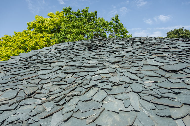 Roof material in closeup