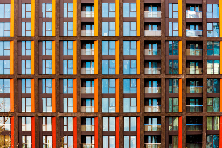 Colourful apartments